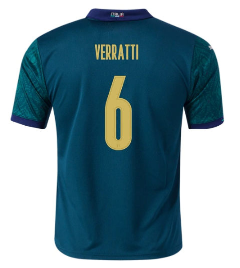 2020 EURO Italy Football Kit Third Soccer Jersey Marco Verratti 6